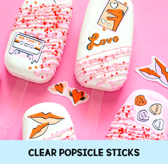 Shop Clear Popsicle Sticks: Acrylic Clear Cakesicle Sticks 12 Count –  Sprinkle Bee Sweet
